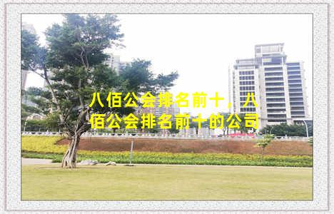 八佰公会排名前十，八佰公会排名前十的公司